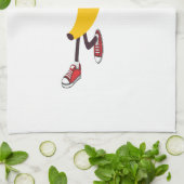 おもしろいな漫画の連続したバナナ キッチンタオル (折り畳み)