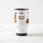 おもしろいな漫画の雌鶏I愛私の鶏のカスタムのマグ トラベルマグ (中央)