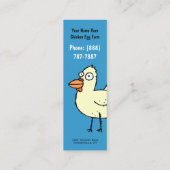 おもしろいな漫画の鶏のしおり スキニー名刺 (裏面)