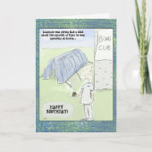 おもしろいな漫画はバースデー・カードボーリングをします カード (正面)