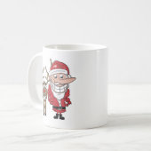 おもしろいな漫画サンタおよびルドルフ コーヒーマグカップ (正面左)