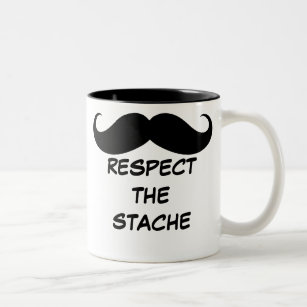 おもしろいな点Stacheの髭のマグ ツートーンマグカップ