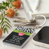 おもしろいな無くなった鍵のヒョウのプリント キーホルダー (正面右)