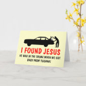 おもしろいな無神論者私はイエス・キリストを見つけました カード (黄色い花)