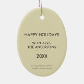 おもしろいな熱帯雪だるまの休日の記念品のオーナメント セラミックオーナメント (裏面)