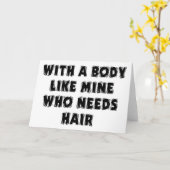 おもしろいな父の日の禿げた人 カード (黄色い花)