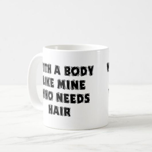 おもしろいな父の日の禿げた人 コーヒーマグカップ (正面左)