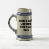 おもしろいな父の日の禿げた人 ビールジョッキ (左)