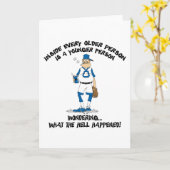 おもしろいな父の日の野球のパパ カード (黄色い花)