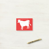 おもしろいな牛は"ここにいますMoo's " ポストイット (デスク上)