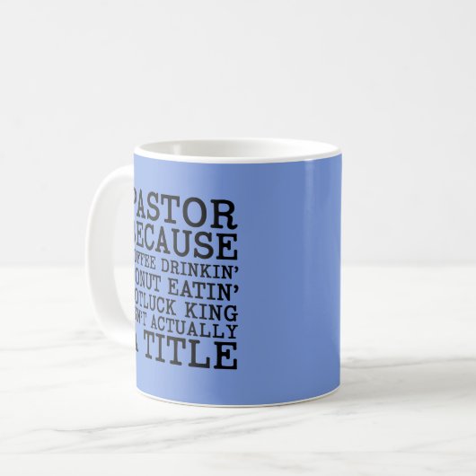 おもしろいな牧師の感謝のギフトのマグ コーヒーマグカップ (正面左)