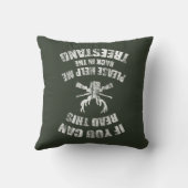 おもしろいな狩り、シカのハンターのユーモアのあるなことわざのギフト クッション (裏面)