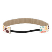 おもしろいな猫および犬が付いているパターン アスレチックヘッドバンド (裏面)