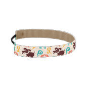 おもしろいな猫および犬が付いているパターン アスレチックヘッドバンド (左)