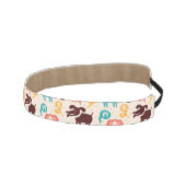 おもしろいな猫および犬が付いているパターン アスレチックヘッドバンド (右)