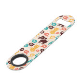 おもしろいな猫および犬が付いているパターン スピード栓抜き (正面アングル)