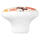 おもしろいな猫および犬が付いているパターン セラミックノブ (側面)