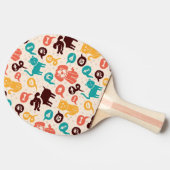 おもしろいな猫および犬が付いているパターン 卓球ラケット (横)