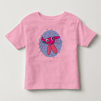 おもしろいな猫および魚のデザインの子供のTシャツ トドラーTシャツ