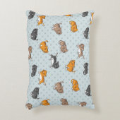 おもしろいな猫が付いているパターン アクセントクッション (正面(垂直))