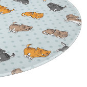 おもしろいな猫が付いているパターン カッティングボード (角)