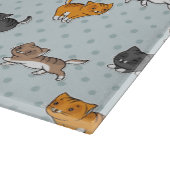 おもしろいな猫が付いているパターン カッティングボード (角)