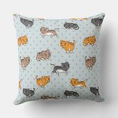 おもしろいな猫が付いているパターン クッション (裏面)