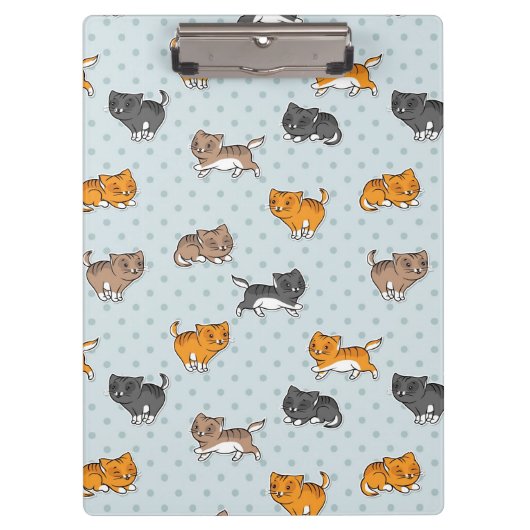 おもしろいな猫が付いているパターン クリップボード (正面)