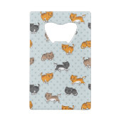 おもしろいな猫が付いているパターン クレジットカード栓抜き (裏面)