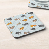 おもしろいな猫が付いているパターン コースター (左側)