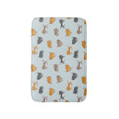 おもしろいな猫が付いているパターン バスマット (正面縦)