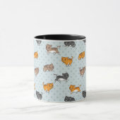 おもしろいな猫が付いているパターン マグカップ (中央)