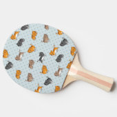 おもしろいな猫が付いているパターン 卓球ラケット (横)