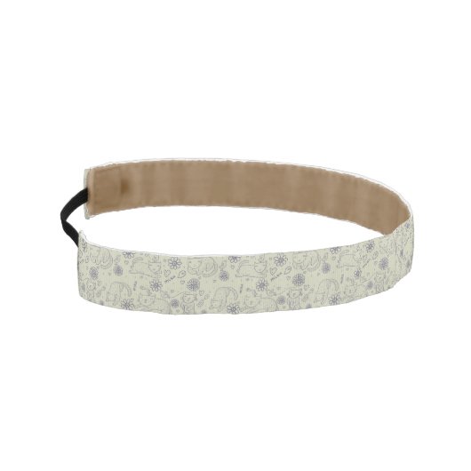 おもしろいな猫が付いている漫画パターン アスレチックヘッドバンド (左)