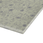 おもしろいな猫が付いている漫画パターン カッティングボード (角)