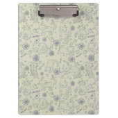 おもしろいな猫が付いている漫画パターン クリップボード (正面)