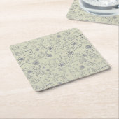 おもしろいな猫が付いている漫画パターン スクエアペーパーコースター (アングル)