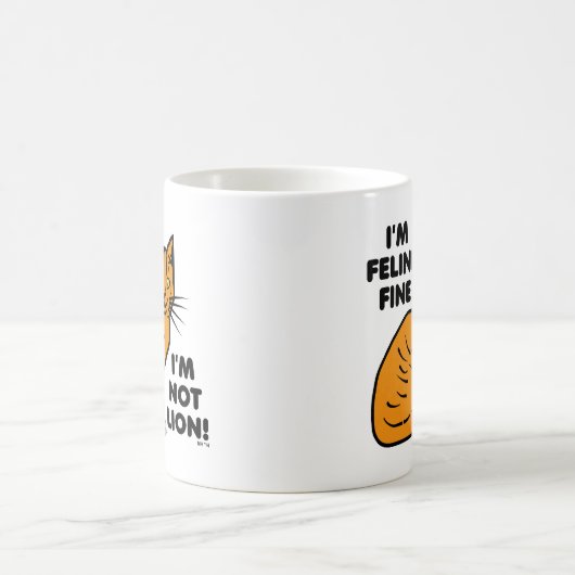 おもしろいな猫のしゃれのオレンジネコ科の素晴らしい子猫 コーヒーマグカップ (中央)