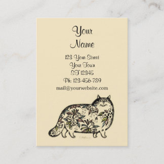 おもしろいな猫のぽっちゃりしたカード 名刺