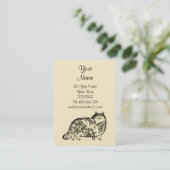 おもしろいな猫のぽっちゃりしたカード 名刺 (スタンド正面)