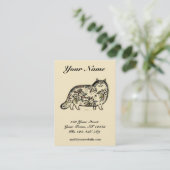 おもしろいな猫のぽっちゃりした名刺 名刺 (スタンド正面)