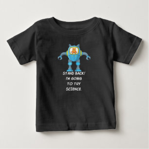 おもしろいな猫のエンジニアリングの科学者のロボット科学 ベビーTシャツ