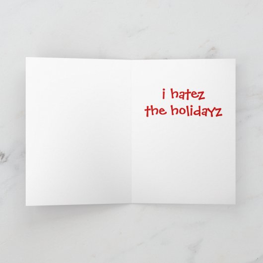 おもしろいな猫のクリスマスの挨拶状 シーズンカード (内部)