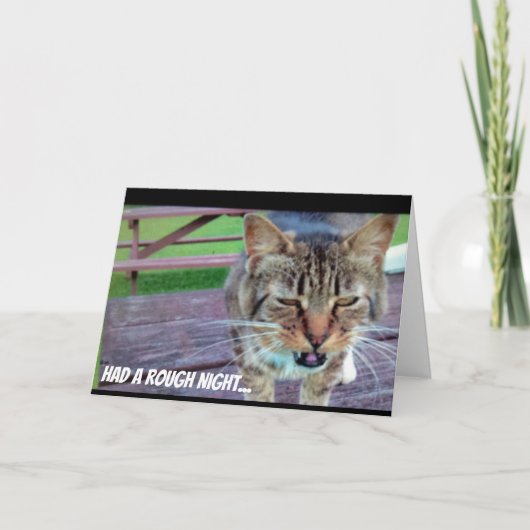 おもしろいな猫のバースデー・カード カード (正面)