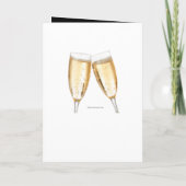 おもしろいな猫のワイングラスの誕生日の挨拶状 カード (裏面)