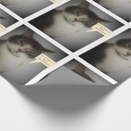 おもしろいな猫の写真 ラッピングペーパー