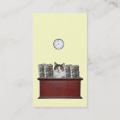 おもしろいな猫の家はビジネスを基づかせていました 名刺 (裏面)