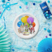 おもしろいな猫の招待状のためのマッチ・プレート ペーパープレート (パーティー)