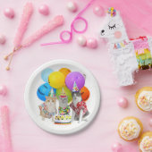 おもしろいな猫の招待状のためのマッチ・プレート ペーパープレート (パーティー)