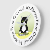 おもしろいな猫の時計 ラージ壁時計 (傾斜)